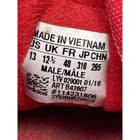 ADIDAS Mens US 13 Busenitz Red Canvas Athletic Skate SHOES Sneakers B42607 - Picture 7 of 7